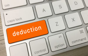 Keyboard with deduction key